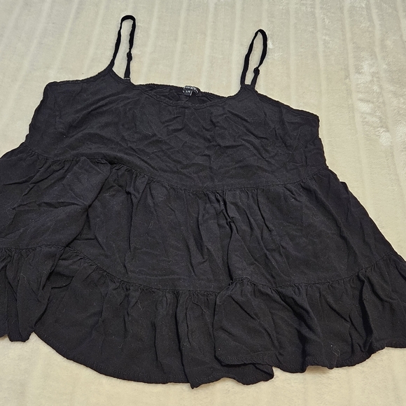 George Babydoll Style Ruffled Tank Top - Picture 3 of 11